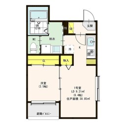 中村公園駅 徒歩8分 1階の物件間取画像